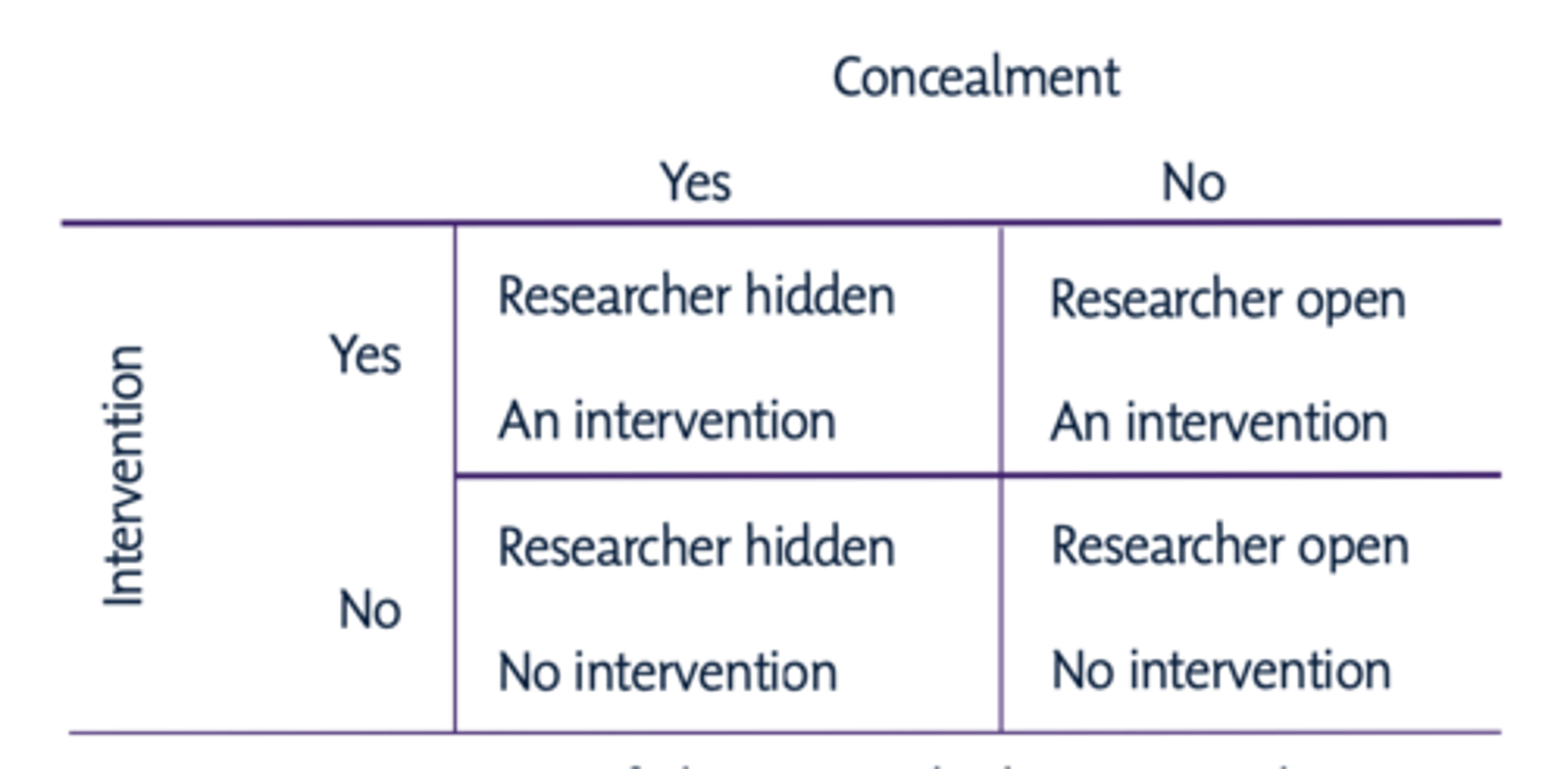 <p>- Concealment with intervention</p><p>- Concealment without intervention</p><p>- No concealment without intervention</p><p>- No concealment with intervention</p>