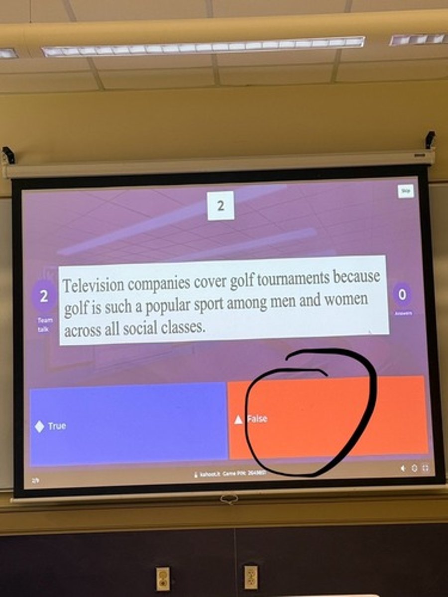 <p>Television companies cover golf tournaments because golf is such a popular sport among men and women across all social classes.</p>