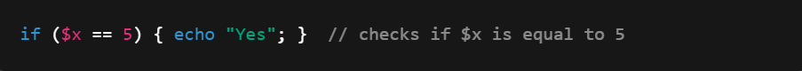 <p><strong>False. </strong>When we refer to the variable “=“, it’s an <strong>assignment operator</strong> which is used to <strong>assign</strong> a value to a variable. Meanwhile, the <strong>equality operator</strong> “==“ <strong>compares two values</strong> to check if they are equal (as shown in the illustration).</p>