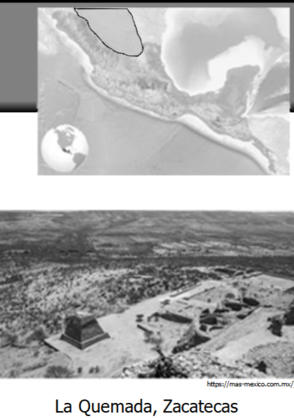<p> Northern Mexico between the Sierra Madre Occidental (W) and Oriental (E)</p><p> High desert basins with daytime-nighttime temperature swings</p><p> Important transportation corridor between Mesoamerica and Puebloan peoples</p><p></p>