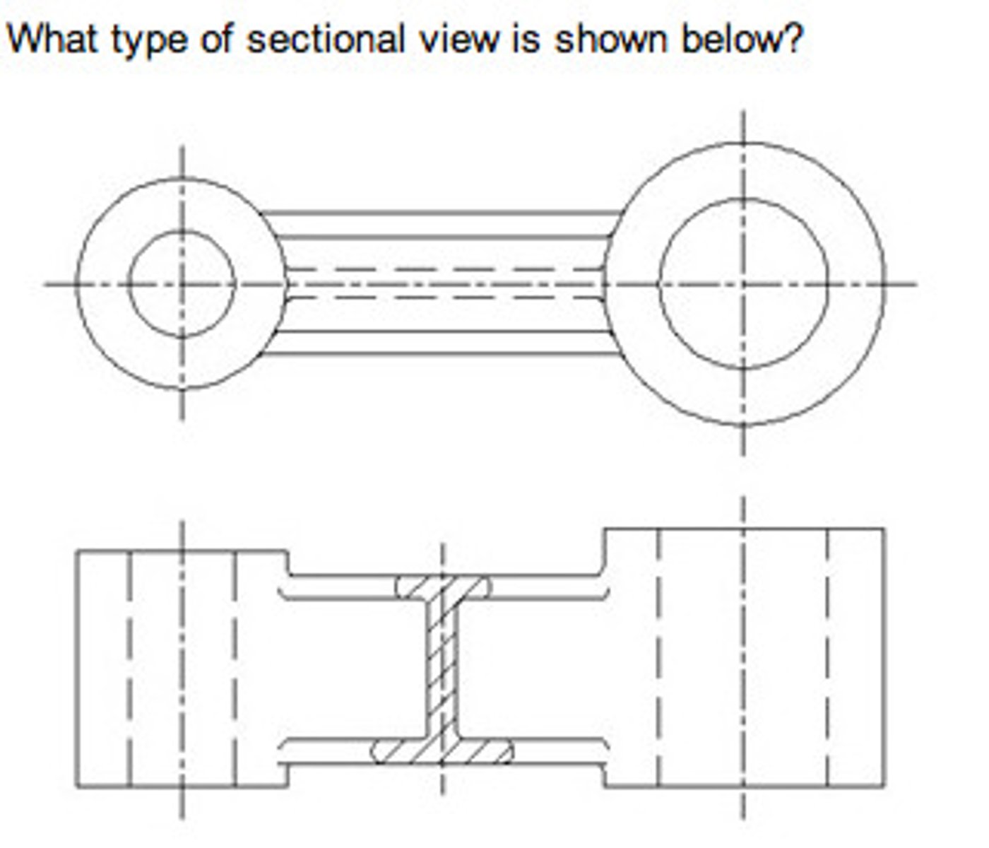 <p>A cross-section that is rotated 90 degrees and superimposed on the orthographic view.</p><p>Basically: Instead of putting the cross-section elsewhere on the paper, you put it direction on the view you were already working from.</p>