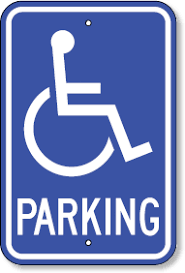 <p>To park in a space hat is marked with this symbol you must</p>