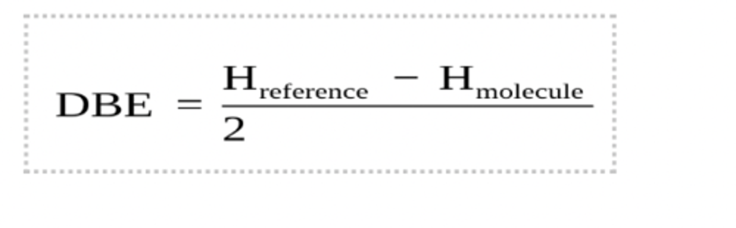 <p>Hreference is the number of hydrogens required to make CnH2n+2 i.e. the saturated alkane.</p><p>Hmolecule is the number of hydrogen atoms present</p>