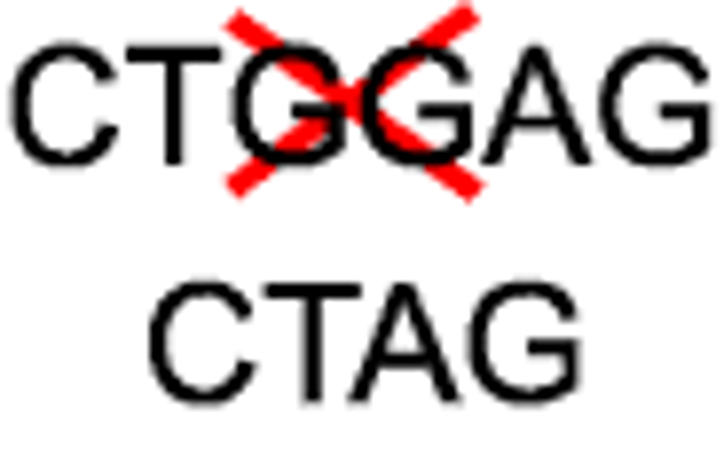 <p>a change in the base sequence of a gene that results from the loss of one or more base pairs in the DNA</p>