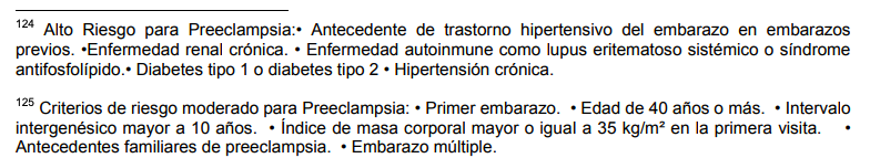 <ul><li><p>Si cumple 1 criterio de alto riesgo para preeclampsia</p></li><li><p>Si cumple 2 de moderado riesgo para preeclampsia</p></li></ul><p></p><p>Se da desde semana 12 hasta el parto</p><p>Dosis: 75-100 mg/día</p>