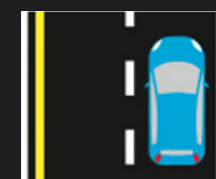 Single solid white lines