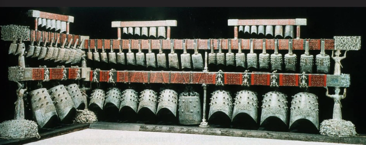 <p>What is unique about these bells found in the tomb of Marquis Yi?</p>