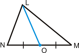 <p>What would the blue line on this triangle be called</p>