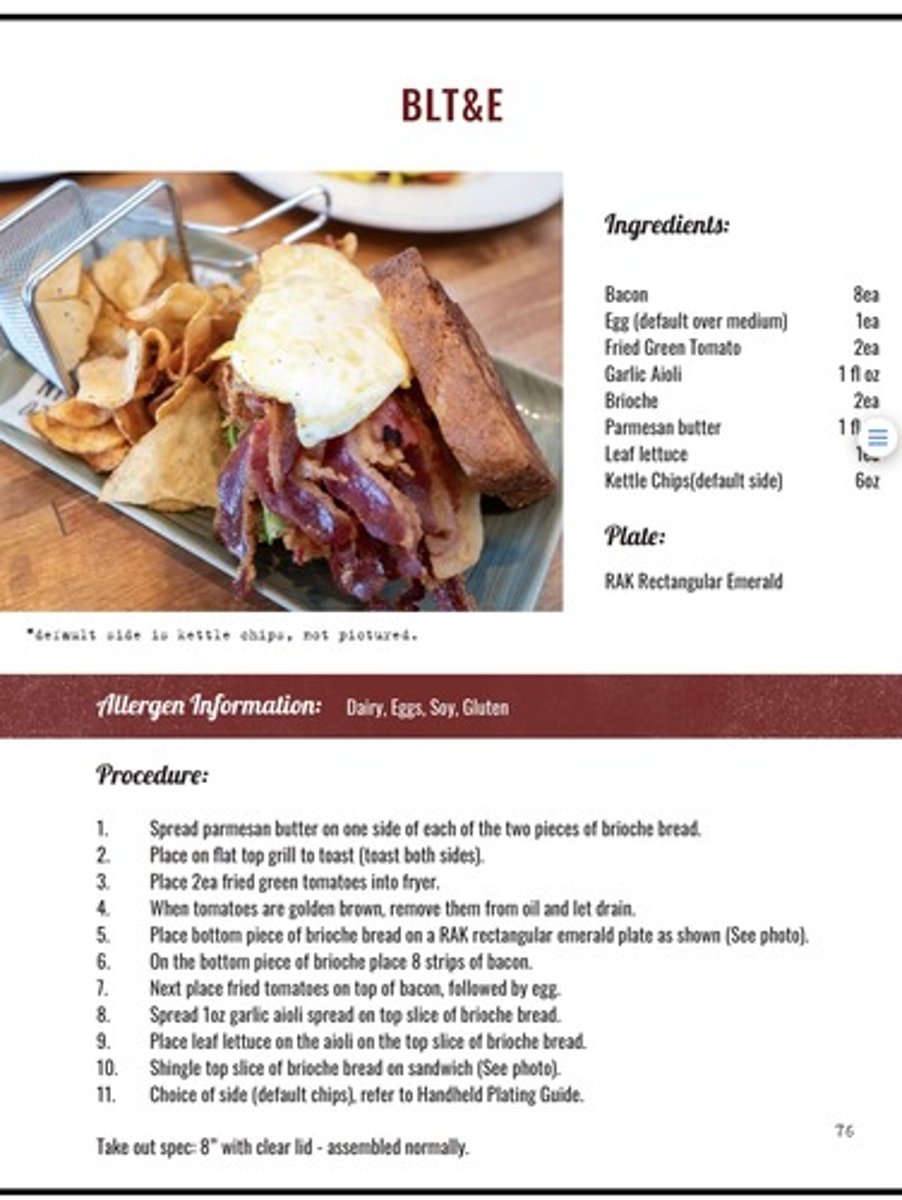 <p>choice of egg/bacon/fried green tomato/garlic aioli/lettuce/Parmesan crusted Challah 15.50</p>