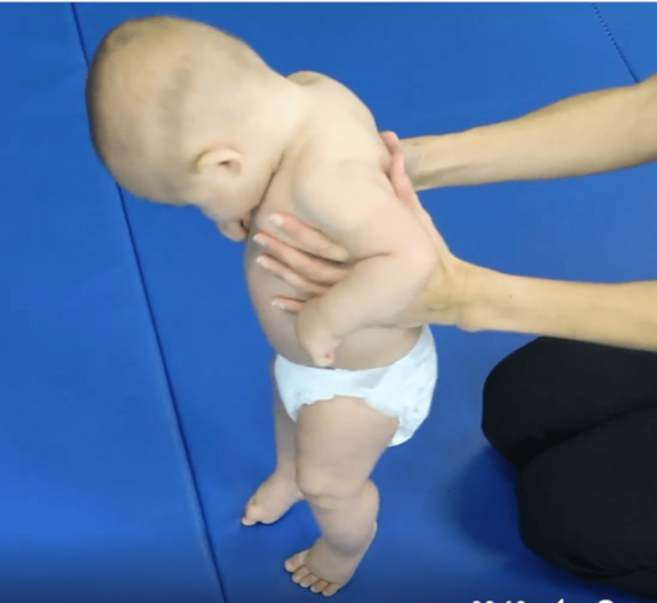 <p>Takes almost full weight through feet</p>