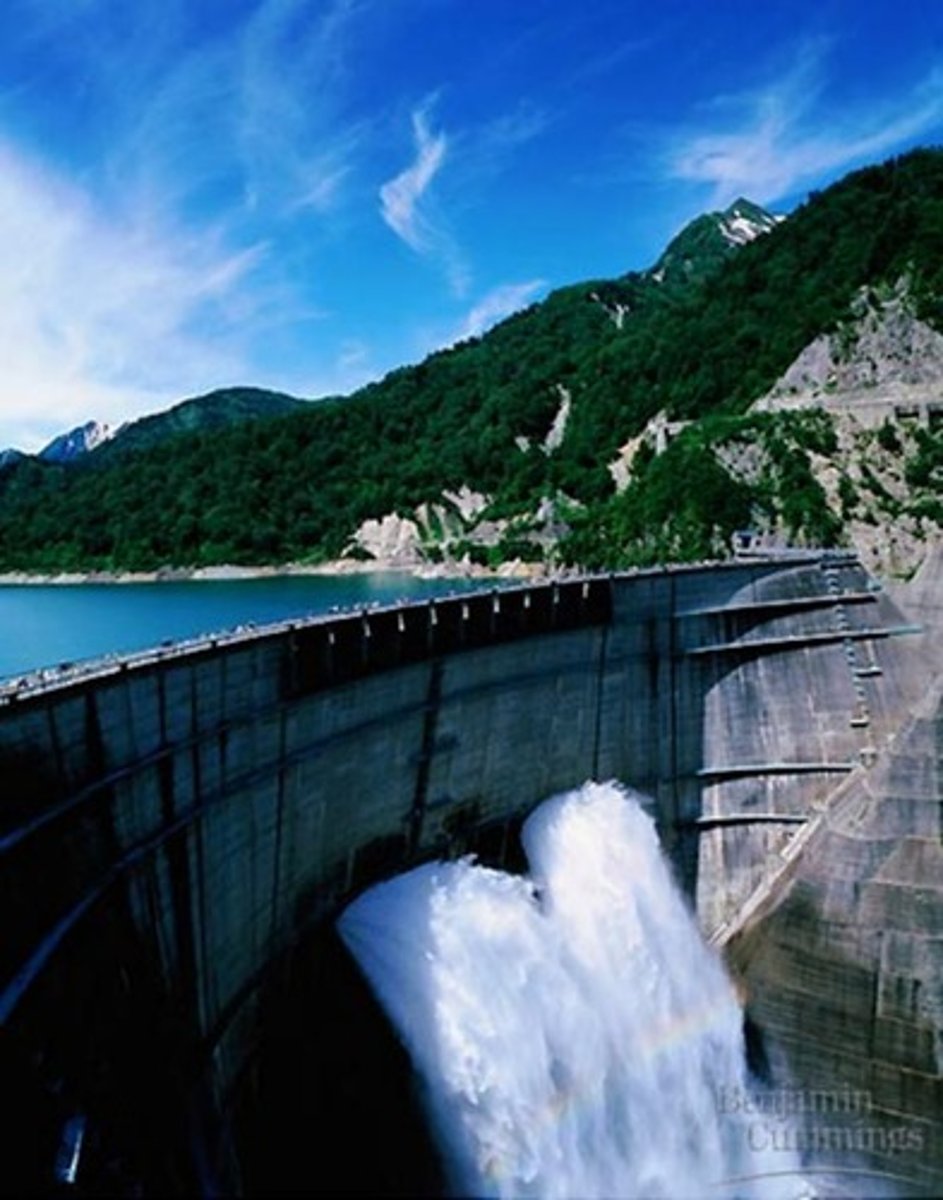 <p>Glycogen or water behind a dam.</p>