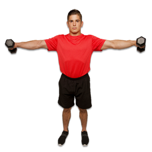 <p><span><span>The performance of dumbbell side raises occurs in what movement plane?</span></span></p>