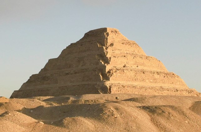 <p>curated in early dynastic egypt; this structure influences the idea of pyramids later on</p><p>known as a stepped pyramid - utilized for the dead; made out of limestone, instead of mudbricks which were typical of mastabas</p>