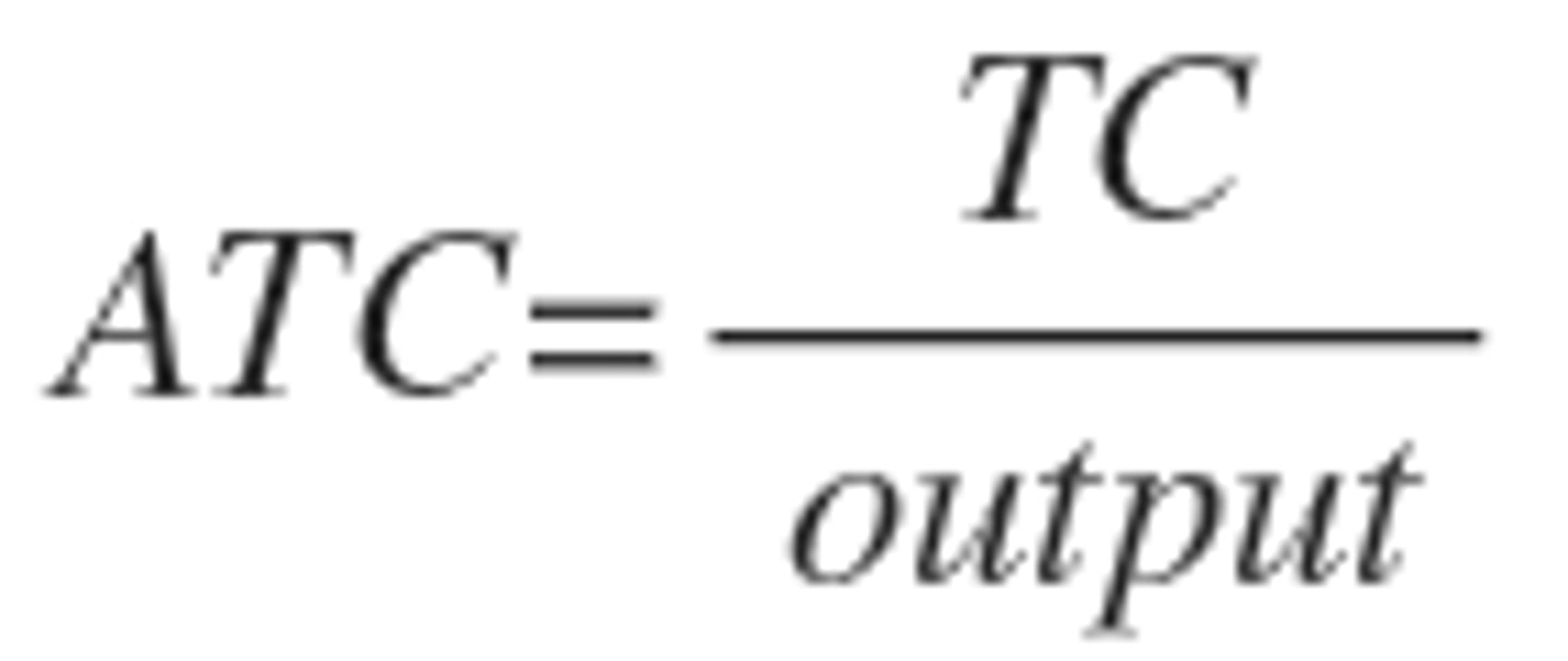 <p>Total cost divided by the total output in a given time period.</p>