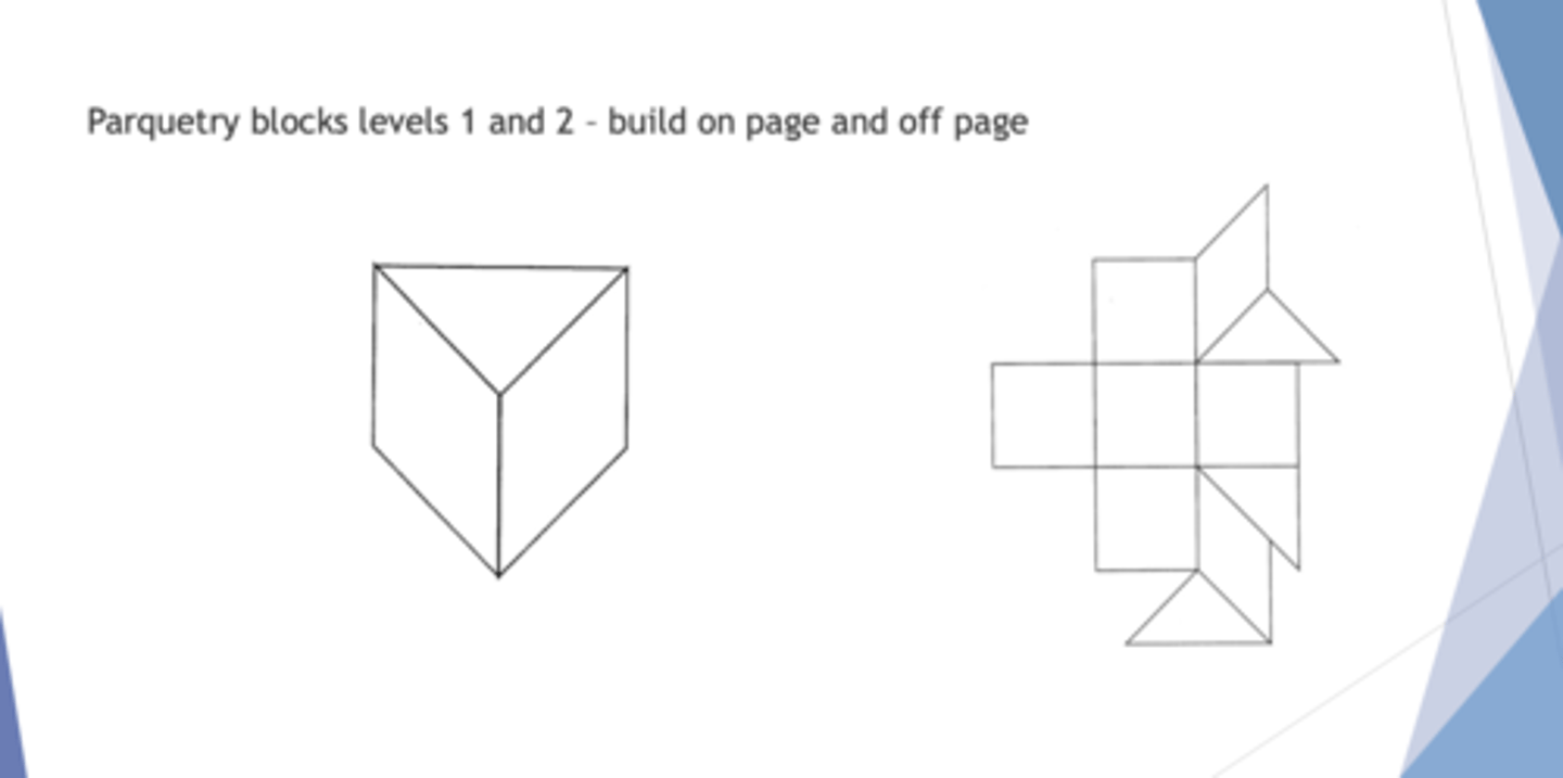 <p>these can all the lines and pt builds it on the page- level 1</p><p>level 2- have pt build it to the side of the page</p><p>- make harder by adding memory component</p>