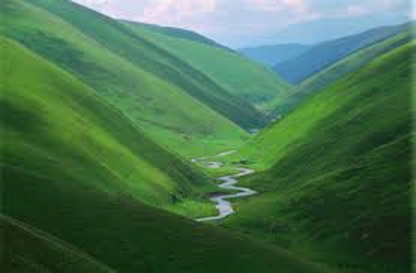 <p>Valleys vertically eroded due to fast flowing water often found in upland areas.</p>
