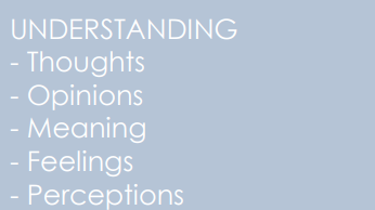 <p>• The what, why and how </p><p>• Experience, meaning and perspective </p><p>• Beyond numbers </p><p>• How and why of behavior and thinking • Groups and individuals</p>