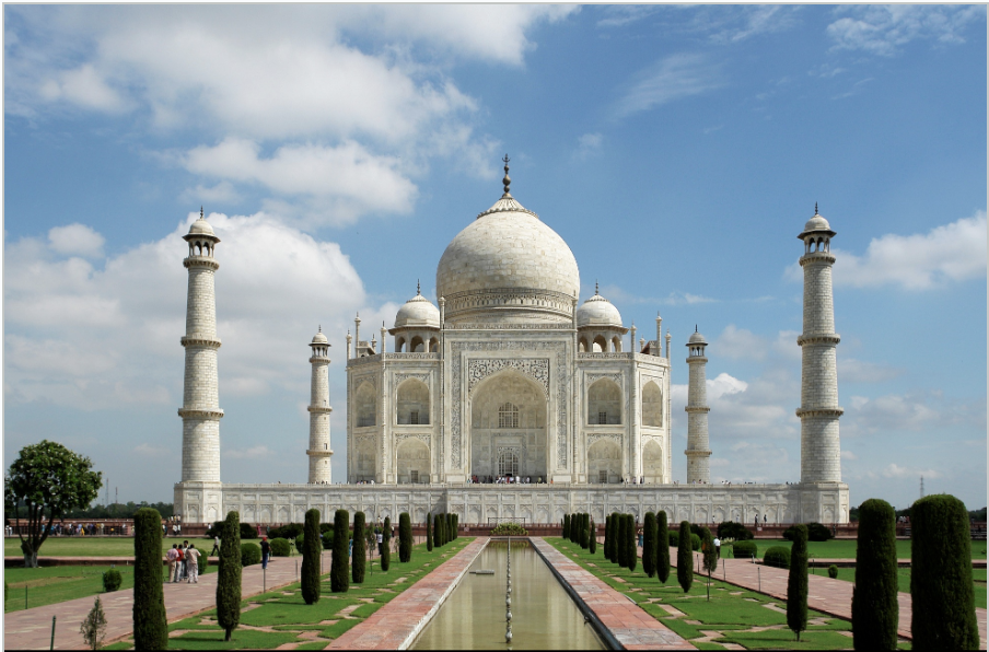 <p>Describe the context of the Taj Mahal and its significance </p>