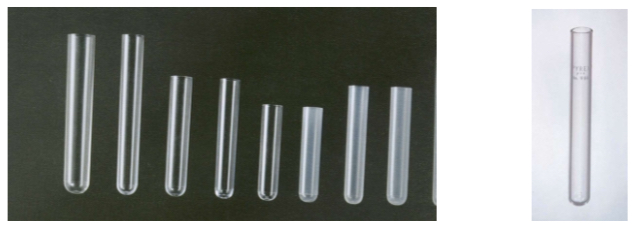 <p><span>Test tubes (on left) are widely used by </span><span style="color: rgb(5, 99, 193)">chemists </span><span>to hold, mix, or</span></p><p><span>A wash bottle is a </span><span style="color: rgb(5, 99, 193)">squeeze bottle </span><span>with a nozzle, used to rinse</span></p><p><span>various pieces of </span><span style="color: rgb(5, 99, 193)">laboratory glassware</span><span>, such as </span><span style="color: rgb(5, 99, 193)">test</span></p><p><span>tubes and round bottom flasks.</span></p><p><span>indirectly heat small quantities of solid or liquid chemicals</span></p><p><span>Ignition Tube (right) is used for boiling under direct heat. Will be</span></p><p><span>labeled with the word Pyrex.</span></p>
