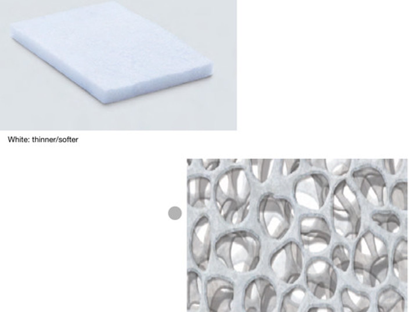 <p>Change the black foam to a white foam</p>