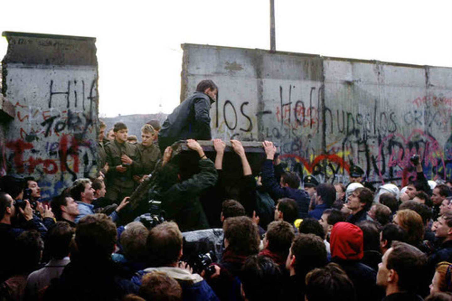 <p>high costs during Cold War.</p><p>Russian failures in Afghanistan.</p><p>Glasnost and Perestroika-policies to make Russia more democratic and capitalist-Remove Communist ideas.</p><p>Fall of the Berlin Wall was the End of the Cold War!!!</p>