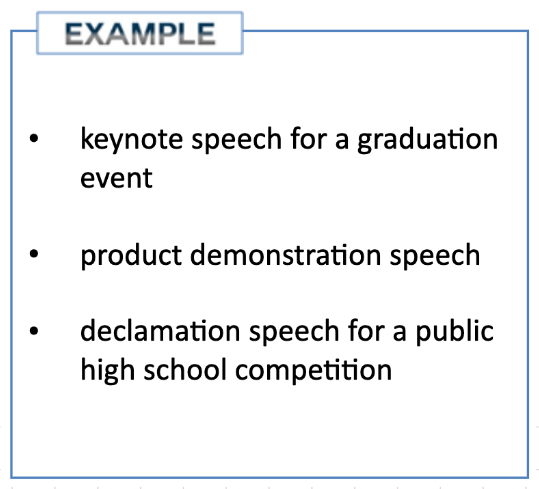 <p>It is challenging to memorize the speech because there is pressure to deliver the speech word-per-word.</p>