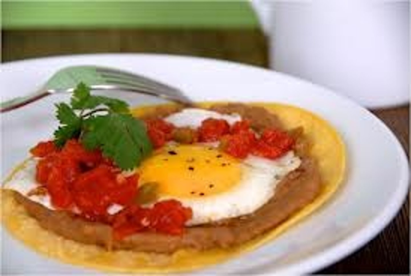 <p>eggs dish on a tortilla</p>