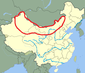 <p><span>The desert to the north of China</span></p>