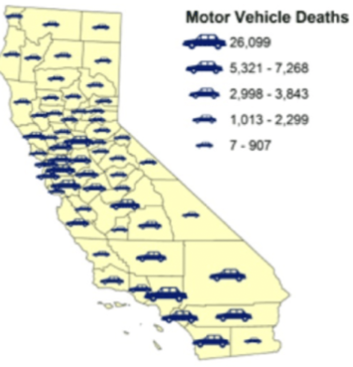 <p>A map with symbols that change in size according to the value of the attribute they represent.</p>