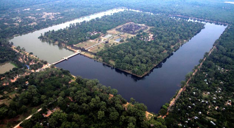 <p>large man-made reservior example such as Ankor Wat</p>