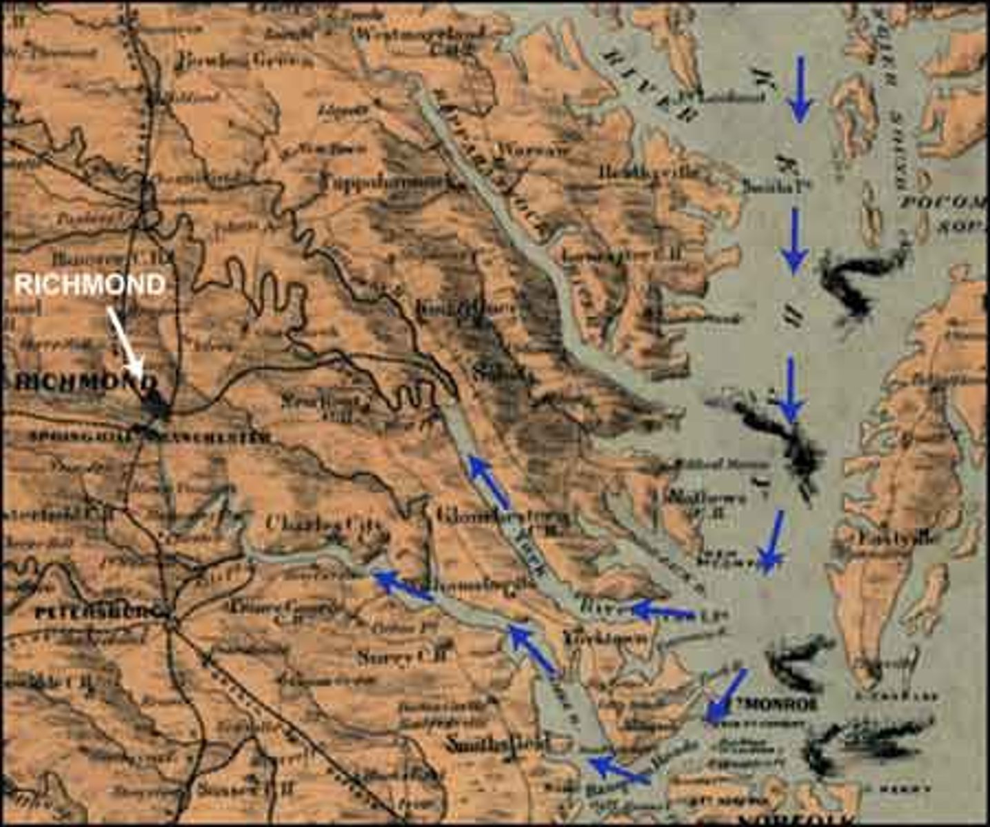 <p>Union General George B. McClellan's failed effort to seize Richmond, the Confederate Capital. Had McClellan taken Richmond and toppled the Confederacy, slavery would have most likely survived in the South for some time.</p>