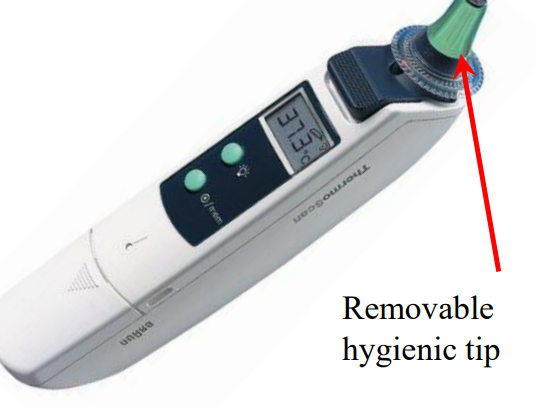 <p>based on the measurement of infra-red radiation emitted from the ear drum</p>