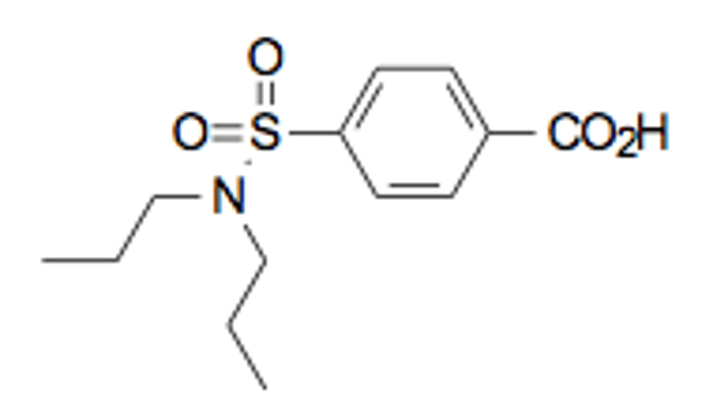<p>URAT1 inhibitor less selective</p>