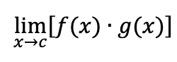 <p>limit of two multiplied functions</p>