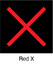 <p>Red X</p>