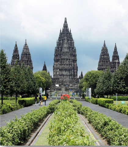 <p>considered the largest and finest example of Hindu architecture in Java..</p>