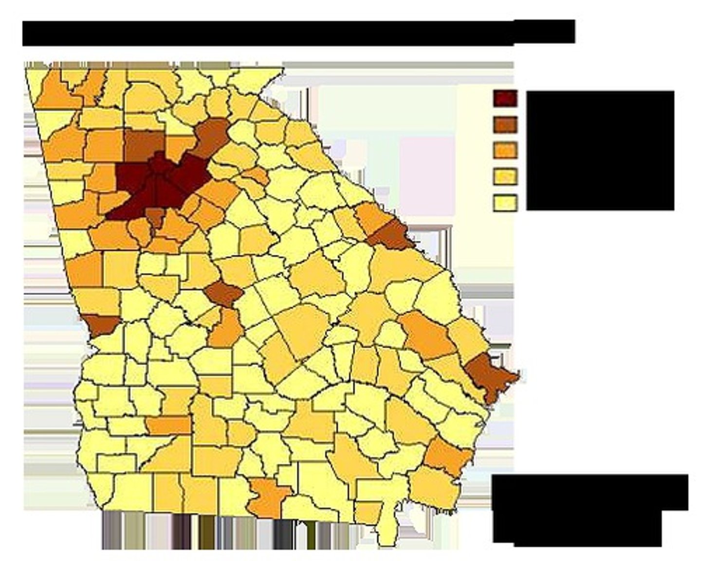 <p>Uses a graduation of color to show the trends of something</p><p>Ex: literacy rates would be darker in areas where lots of people can read but lighter where they can't</p>