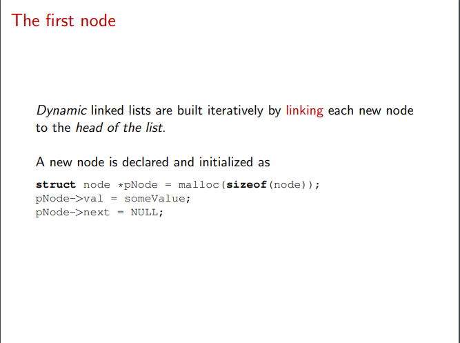 <p>The first node and The head</p>