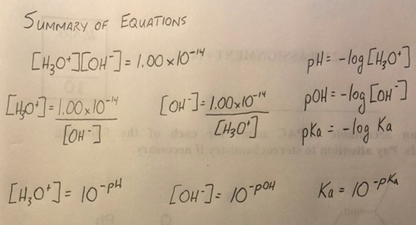 <p>The acid dissociation constant, used to measure the strength of an acid.</p>