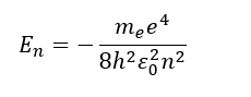 <p>matches predictions that energy depends on principle quantum number</p>
