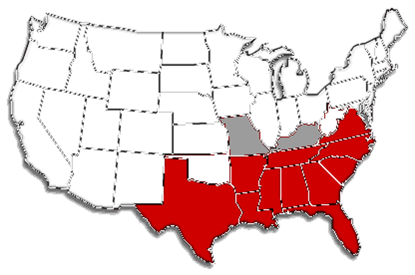 <p>the southern states that seceded from the United States in 1861. They fought against the Union in the Civil War.</p>