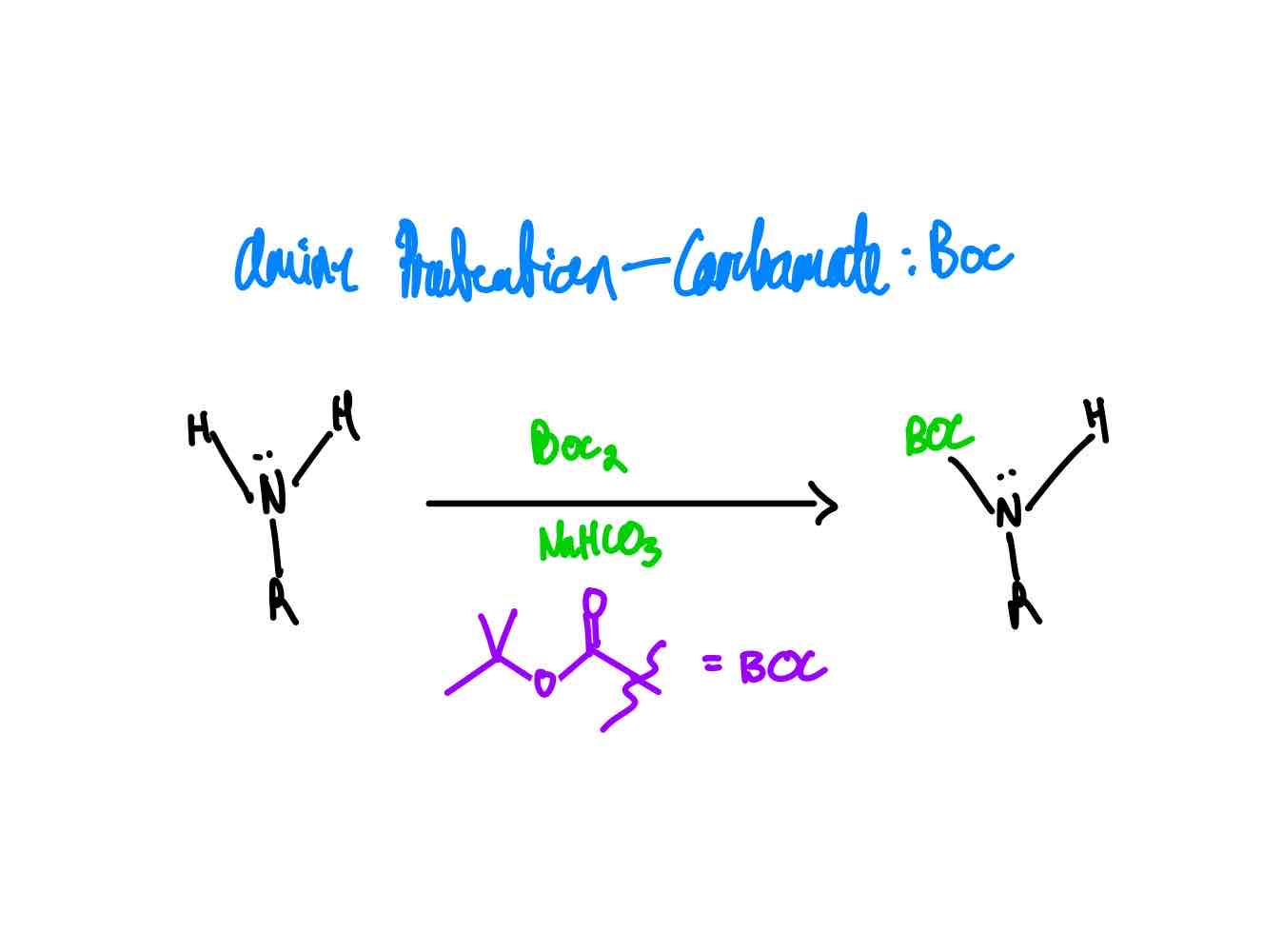 <p>Use Boc<sub>2</sub> and a base, optimally sodium bicarbonate.</p>