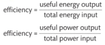 <p>The ability of a machine to transfer energy usefully</p>