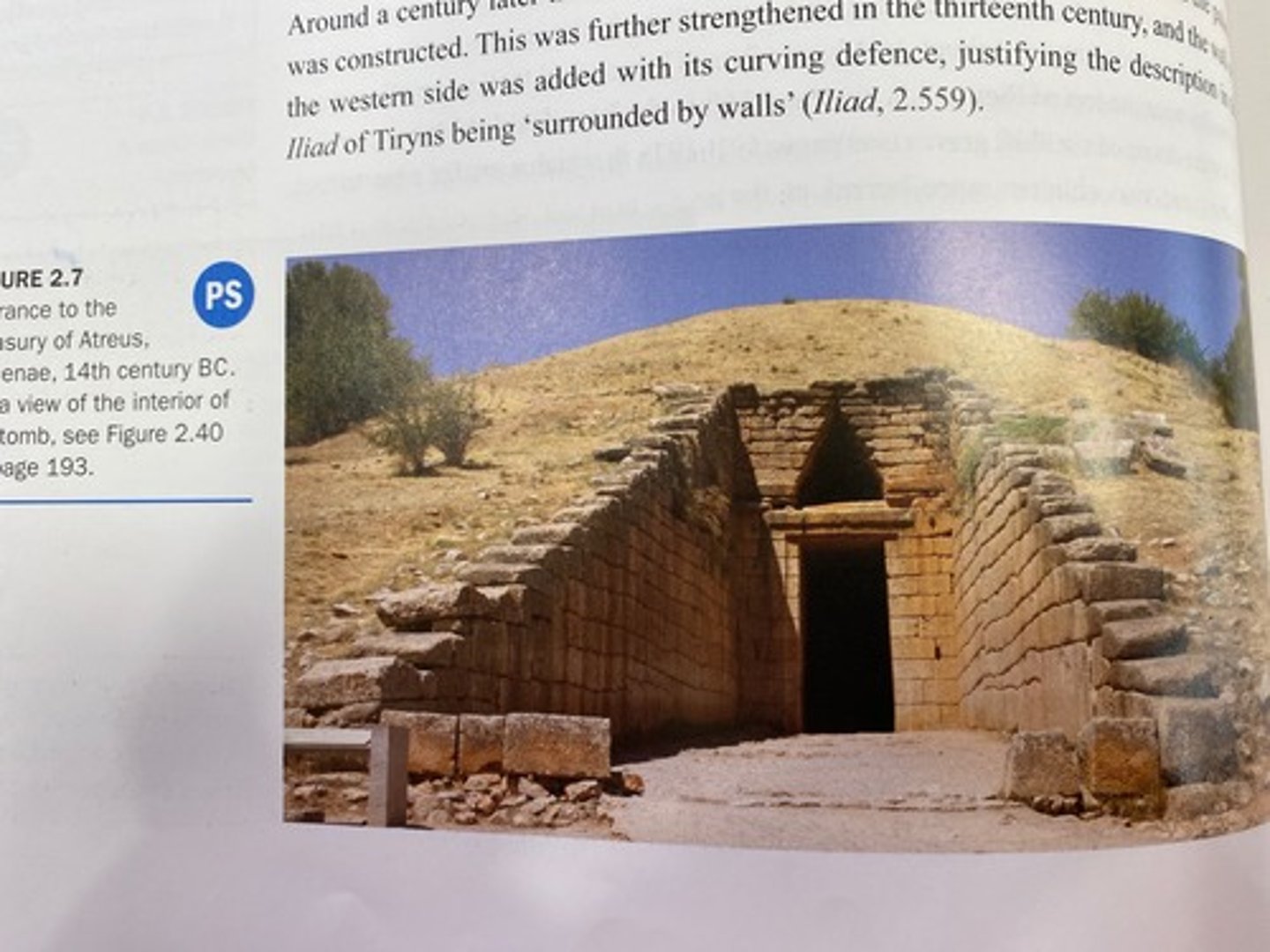 <p>Built in the 14th century BC. They were tholos tombs and not acrually the tombs of Clymenestra and Aegisthus- that was just their names given by relatively recent visitors. It is possible, but unlikely, that it was actually Aterus’ tomb. They are all a little outside of Mycenae. The tombs of Clytemnestra and Aegisthus each have a diameter of <span class="bgP">13m.</span> They had all been robbed of their treasure before archeologists found them.</p>