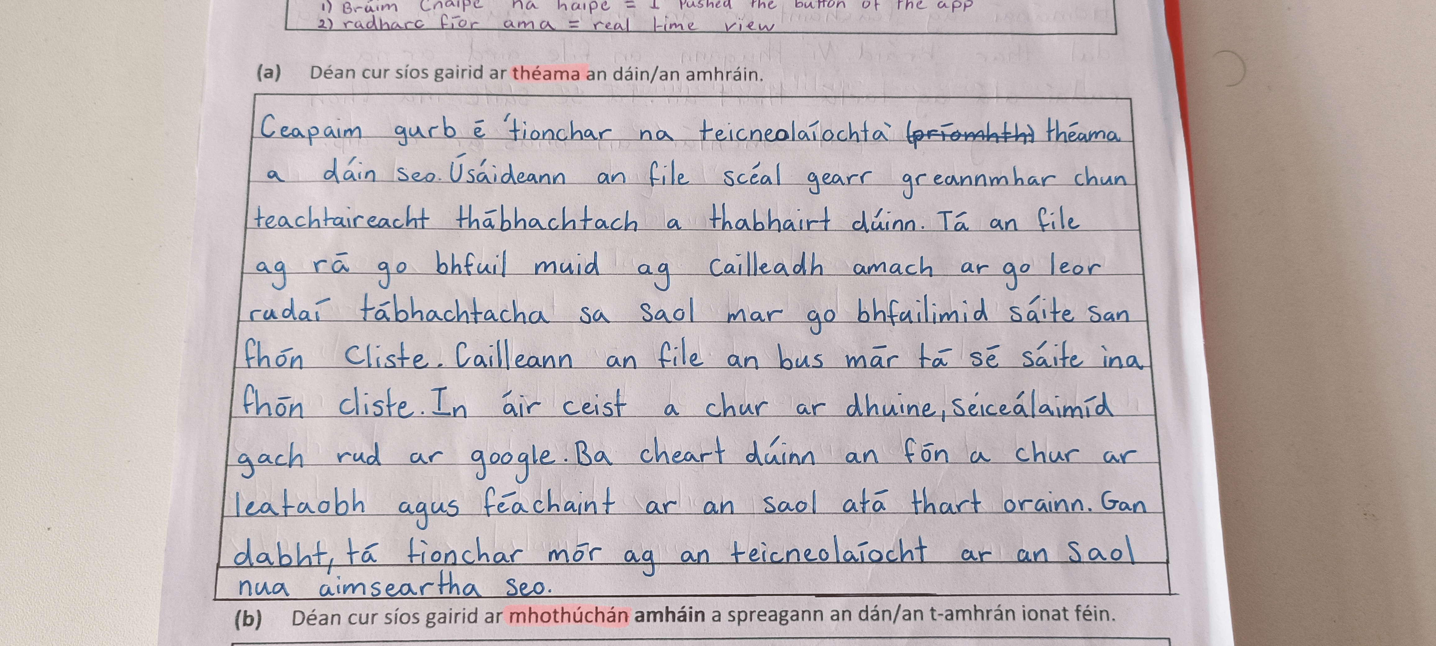 <p>tionchar na teicneolaíochta</p>