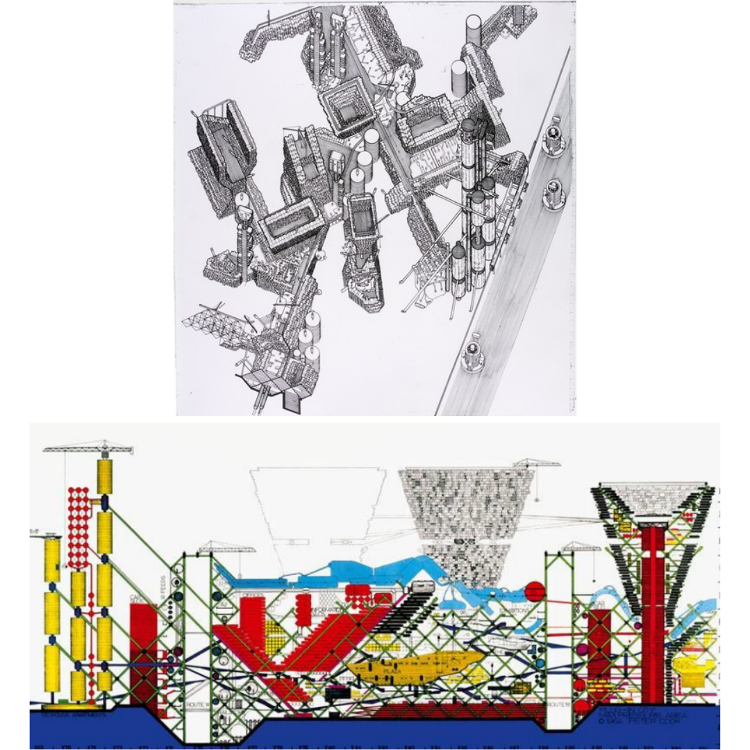<p>Postwar Critical Expansions, Peter Cook and Archigram, unbuilt, 1964</p>