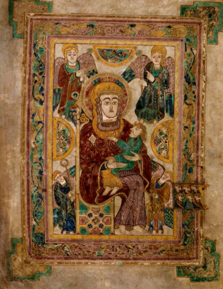 Virgin and Christ Child, The Book of Kells, 9th century, Iona