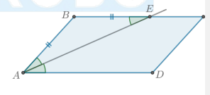 <p>Биссектриса AE параллелограмма ABCD отсекает от него равнобедренный треугольник, то есть </p><blockquote><p>AB = BE </p><p>и </p><p>∠BAE = ∠DAE = ∠BEA.</p></blockquote>