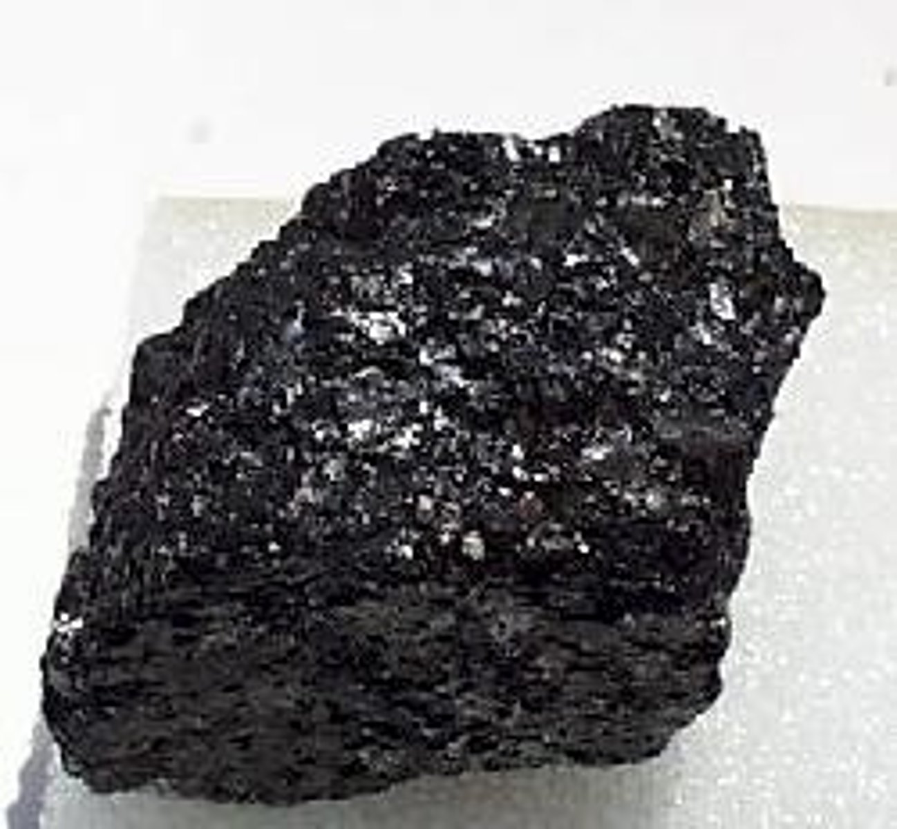 <p>Metallic mineral; dark gray to black, magnetic, hardness 6 (hard), black streak</p>