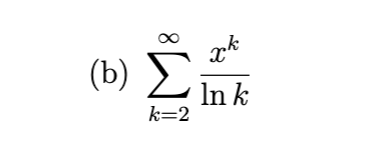 <p><span>Find the radius of convergence and the interval of convergence</span></p>